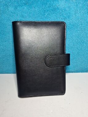Black A6 Binder Budget Financial Planner Journal with 6 Pockets Inserts NEW